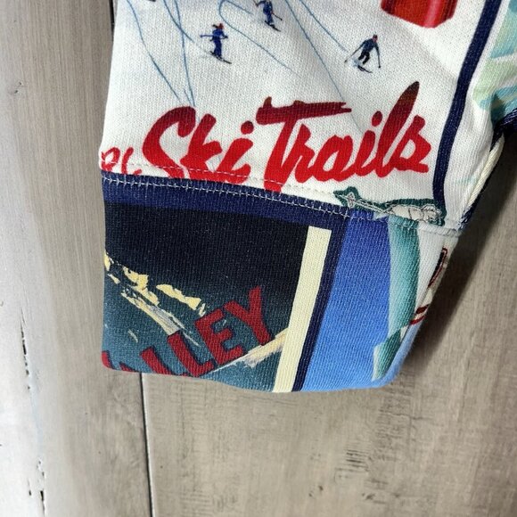 Polo Ralph Lauren Men's Patchwork-Ski-Print Fleece Pullover Hoodie Size Medium - Picture 4 of 8